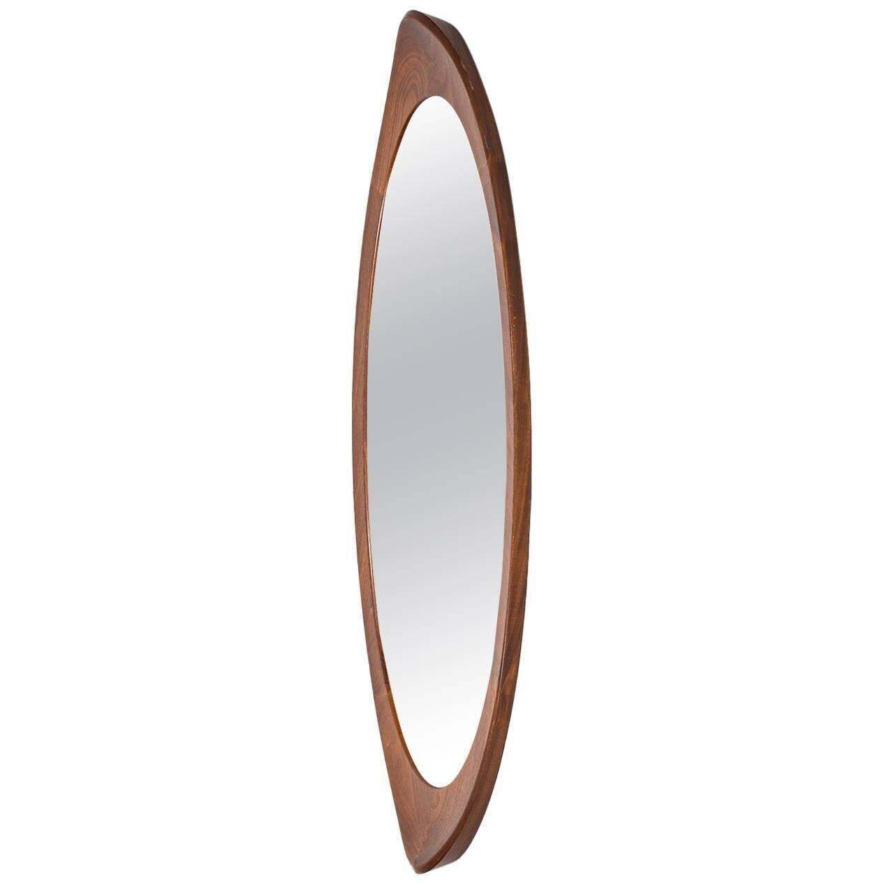 Mirror In Teak By Glas & Trä Hovmantorp In Sweden