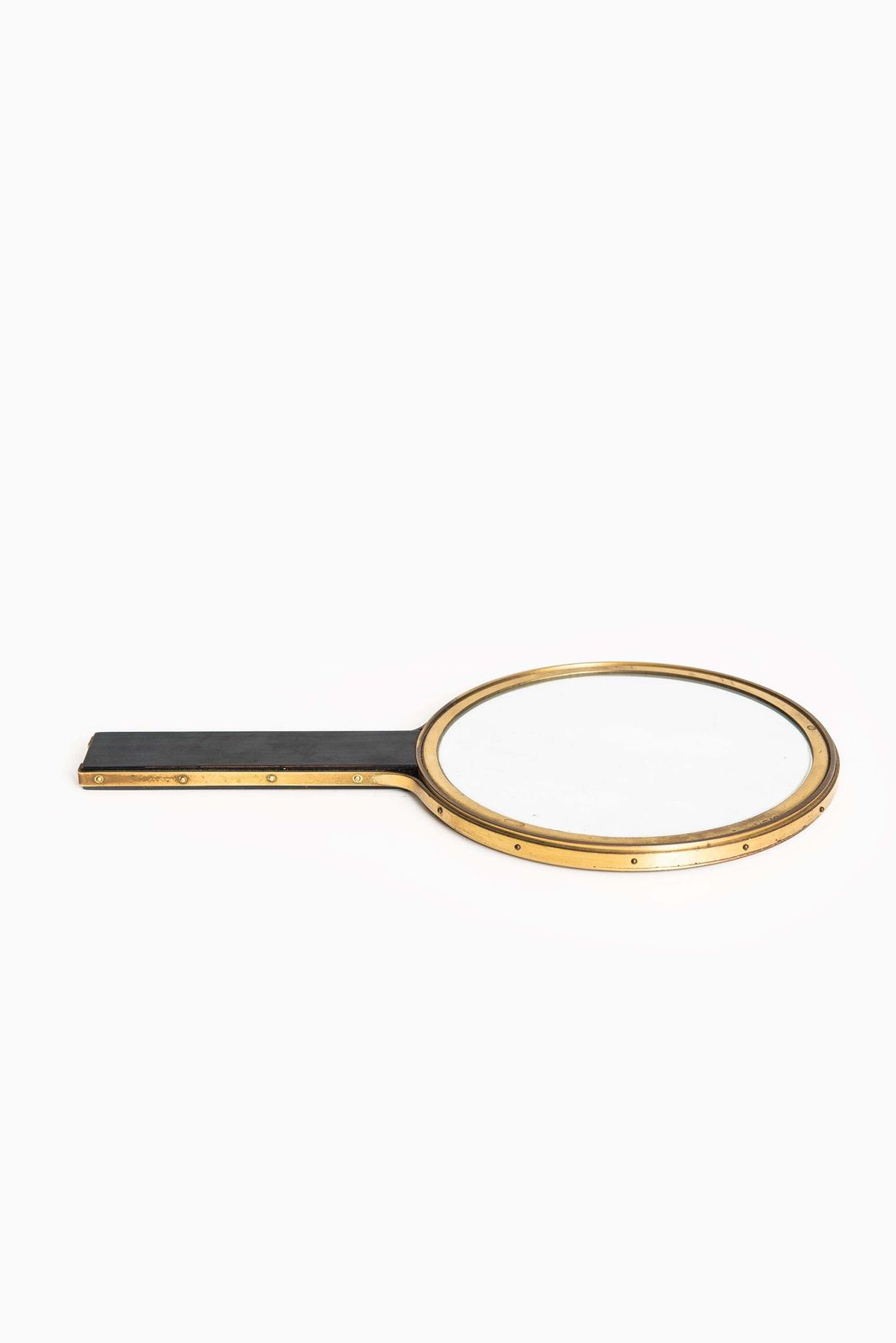 Hand Mirror In Brass In The Manner Of Ivar ålenius Björk photo for sale