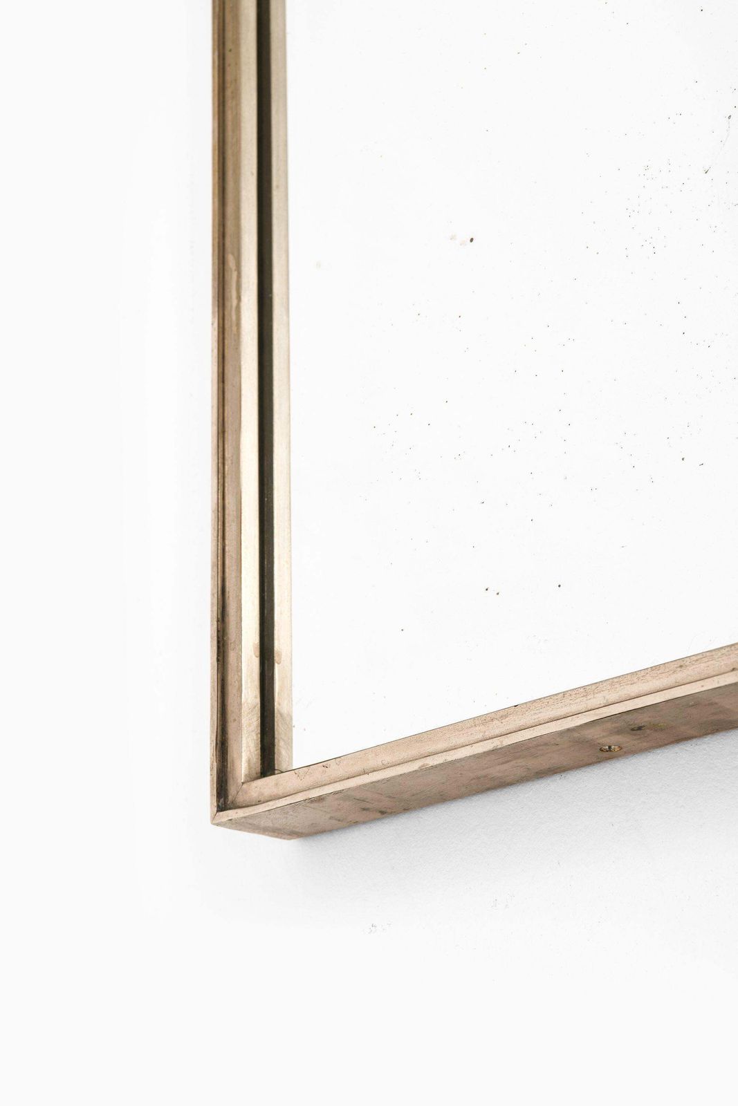Rare And Large Mirror In Nickel Plated Steel, 1950's photo 6370.0