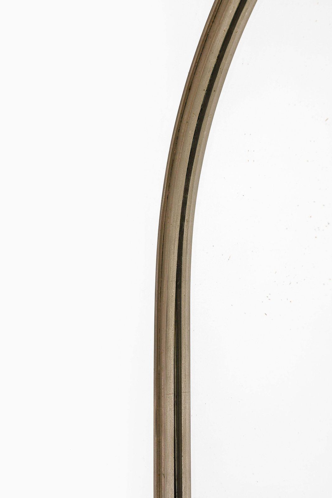 Rare And Large Mirror In Nickel Plated Steel, 1950's photo vinterior