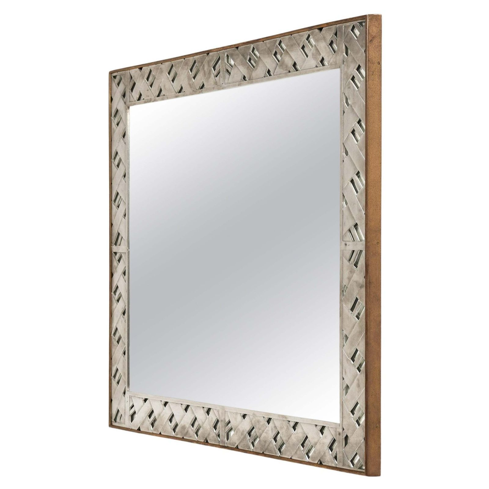 Mirror In Pewter With Brass Frame By Björn Trädgårdh, 1930 1934, Svenskt Tenn