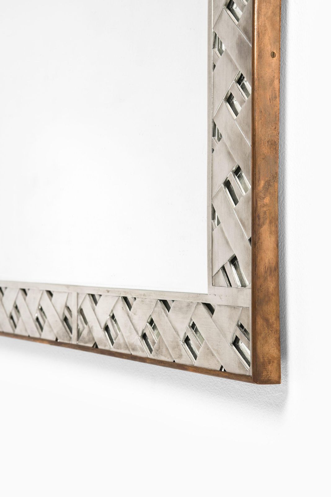 Mirror In Pewter With Brass Frame By Björn Trädgårdh, 1930 1934, Svenskt Tenn photo buy