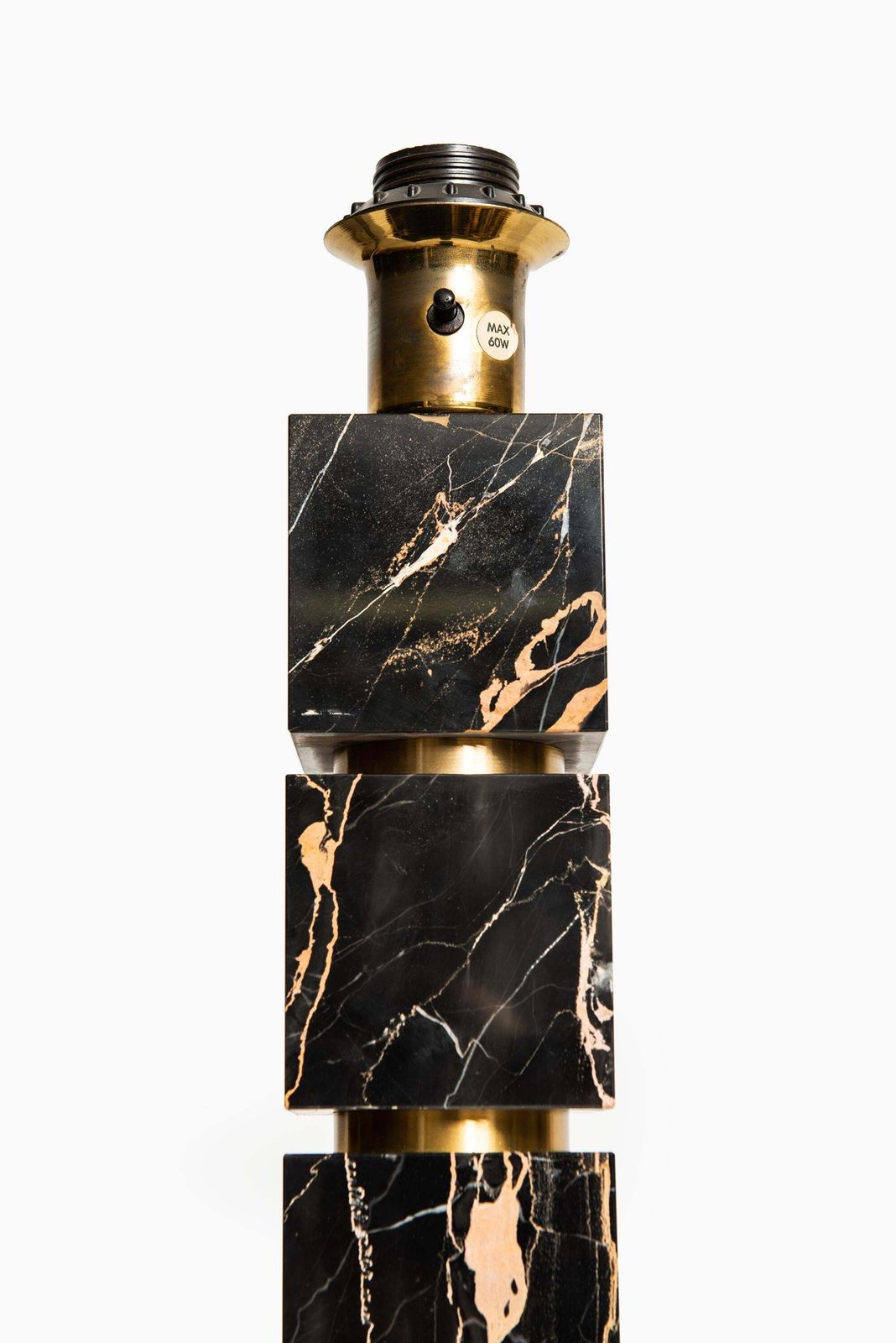 Table Lamp In Marble And Brass Produced By Ab Stilarmatur In Sweden photo for sale