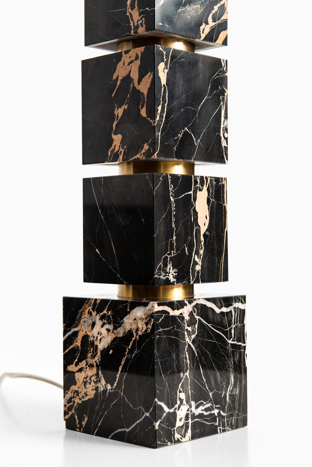 Table Lamp In Marble And Brass Produced By Ab Stilarmatur In Sweden photo Lighting