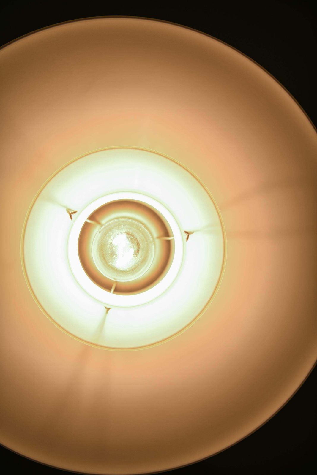 Ceiling Lamp In Brass And Opaline Glass By Poul Henningsen, 1930's photo Lighting