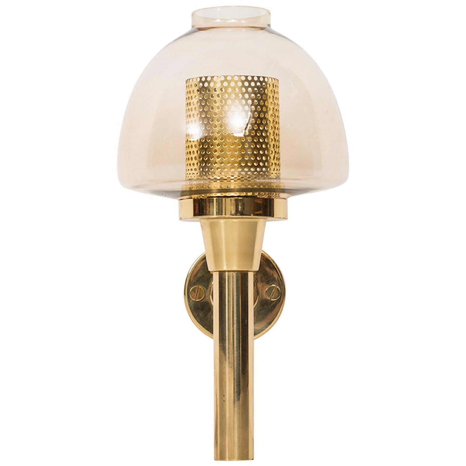 Hans Agne Jakobsson Wall Lamp In Brass And Glass