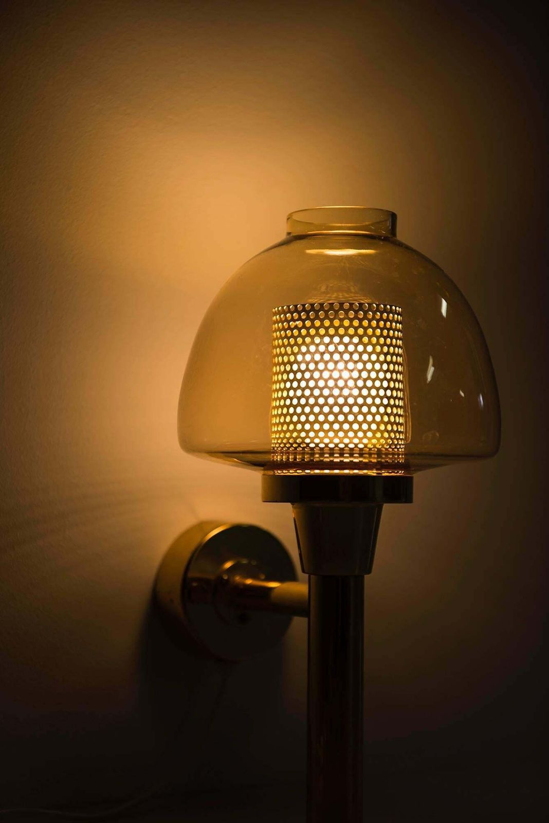 Hans Agne Jakobsson Wall Lamp In Brass And Glass photo 1019.0