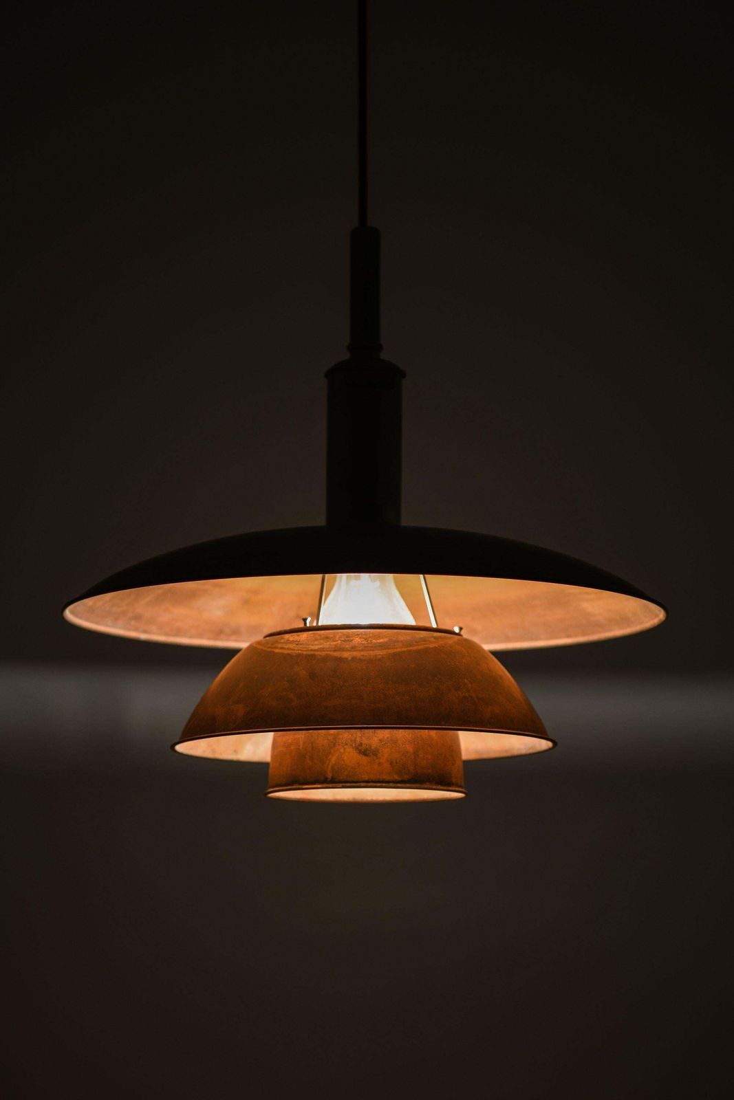 Ceiling Lamp In Copper And Nickel Plated Steel By Poul Henningsen, 1920's photo vinterior