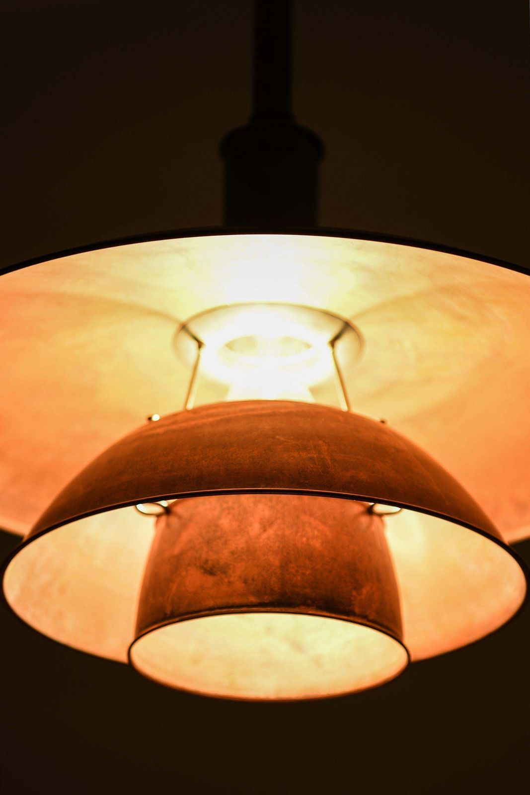 Ceiling Lamp In Copper And Nickel Plated Steel By Poul Henningsen, 1920's photo vintage