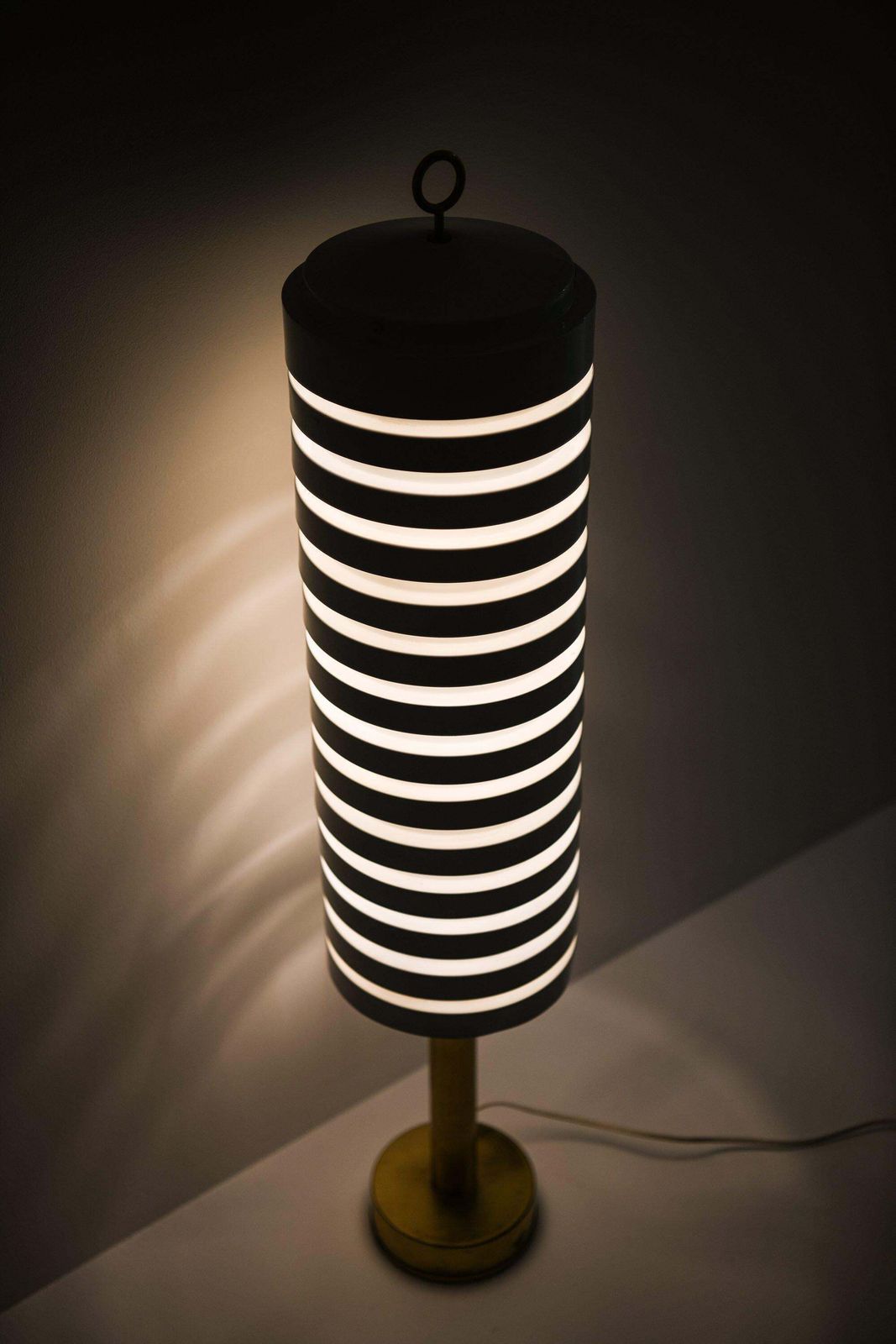 Floor Lamp In Brass And White Lacquered Metal By Hans Agne Jakobsson, 1950's photo 12740.0