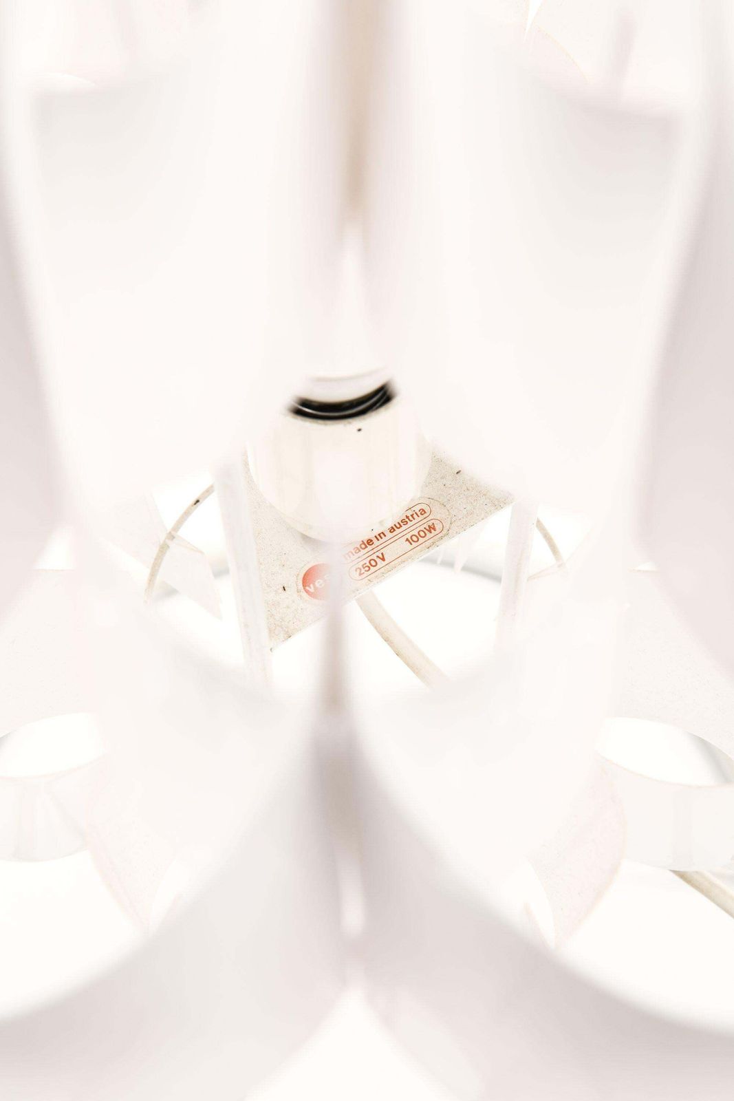 Pair Of Table Lamps In White Lacquered Metal By Milanda Havlova, 1970's photo buy