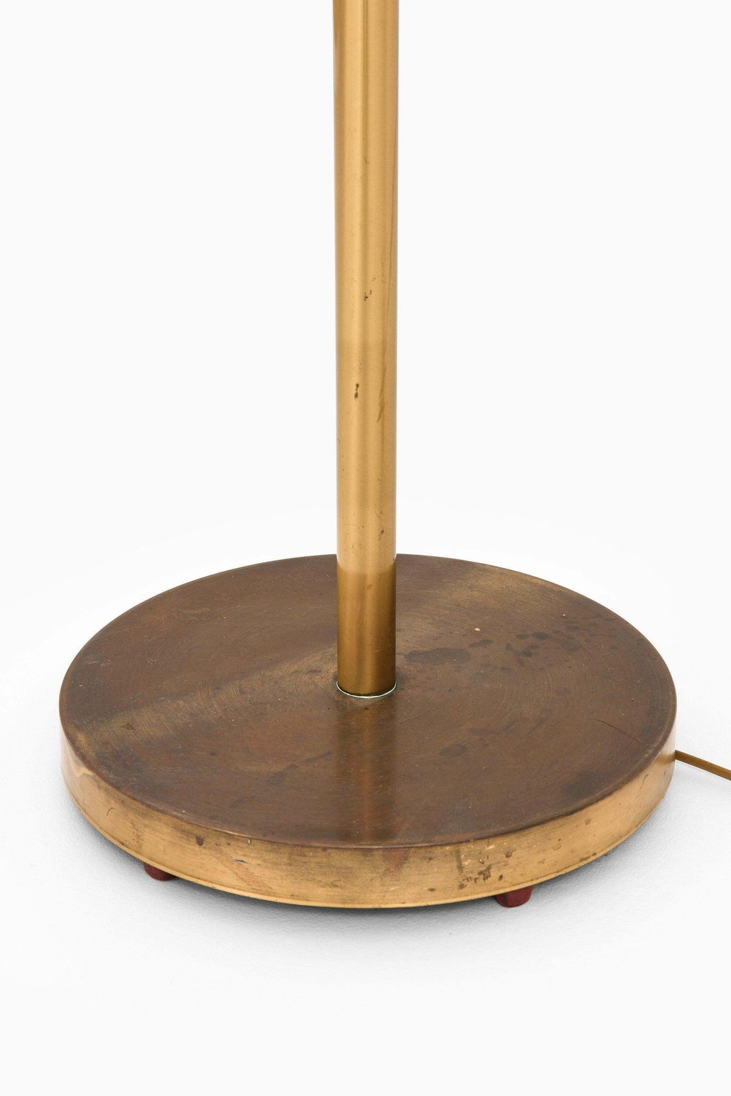 Floor Lamp In Brass And Double Glass Shades By Bo Notini, 1940’s photo for sale
