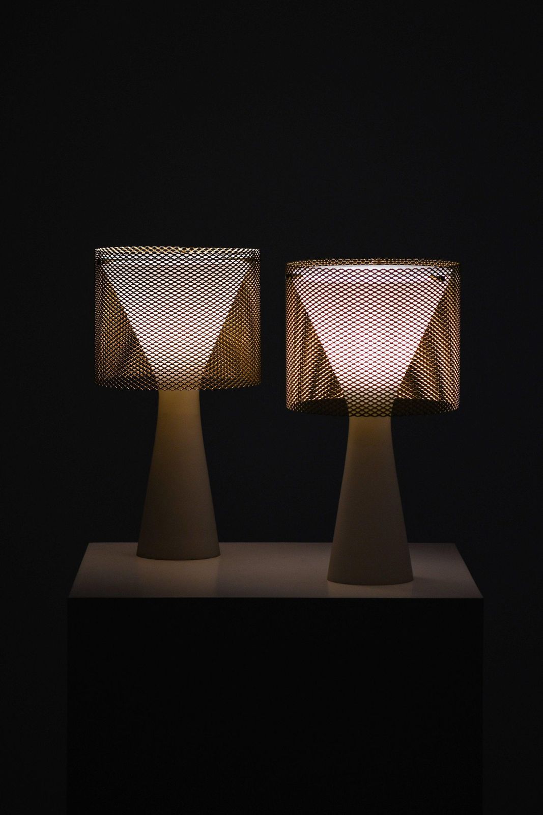Table Lamps In Opaline Glass, Brass And Glass By Lisa Johansson Pape, 1950's photo 12740.0