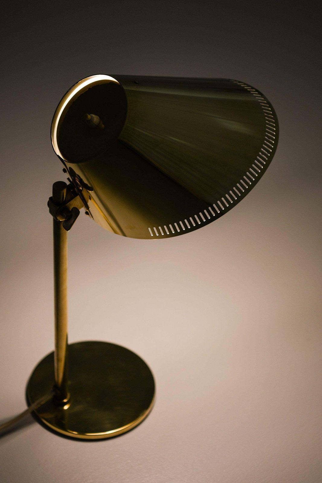 Table Lamp In Brass By Paavo Tynell, 1950's photo vintage