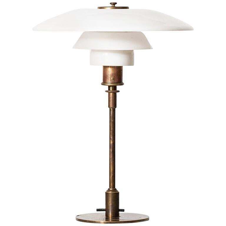 Poul Henningsen Early Table Lamp Model Ph 3/2 By Louis Poulsen In Denmark