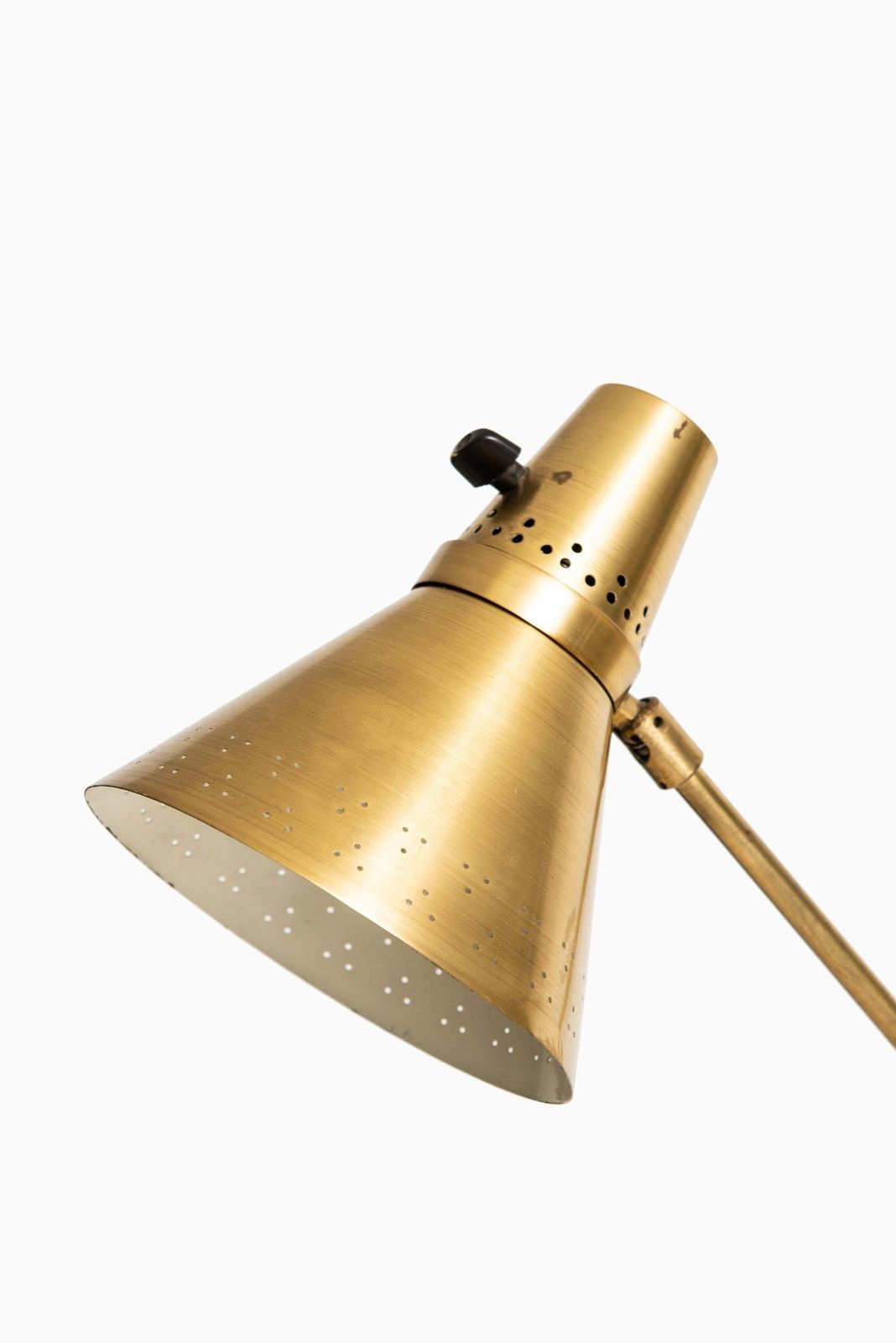 Table Lamp In Brass And Snakeskin Produced By Ab E. Hansson & Co In Sweden photo for sale