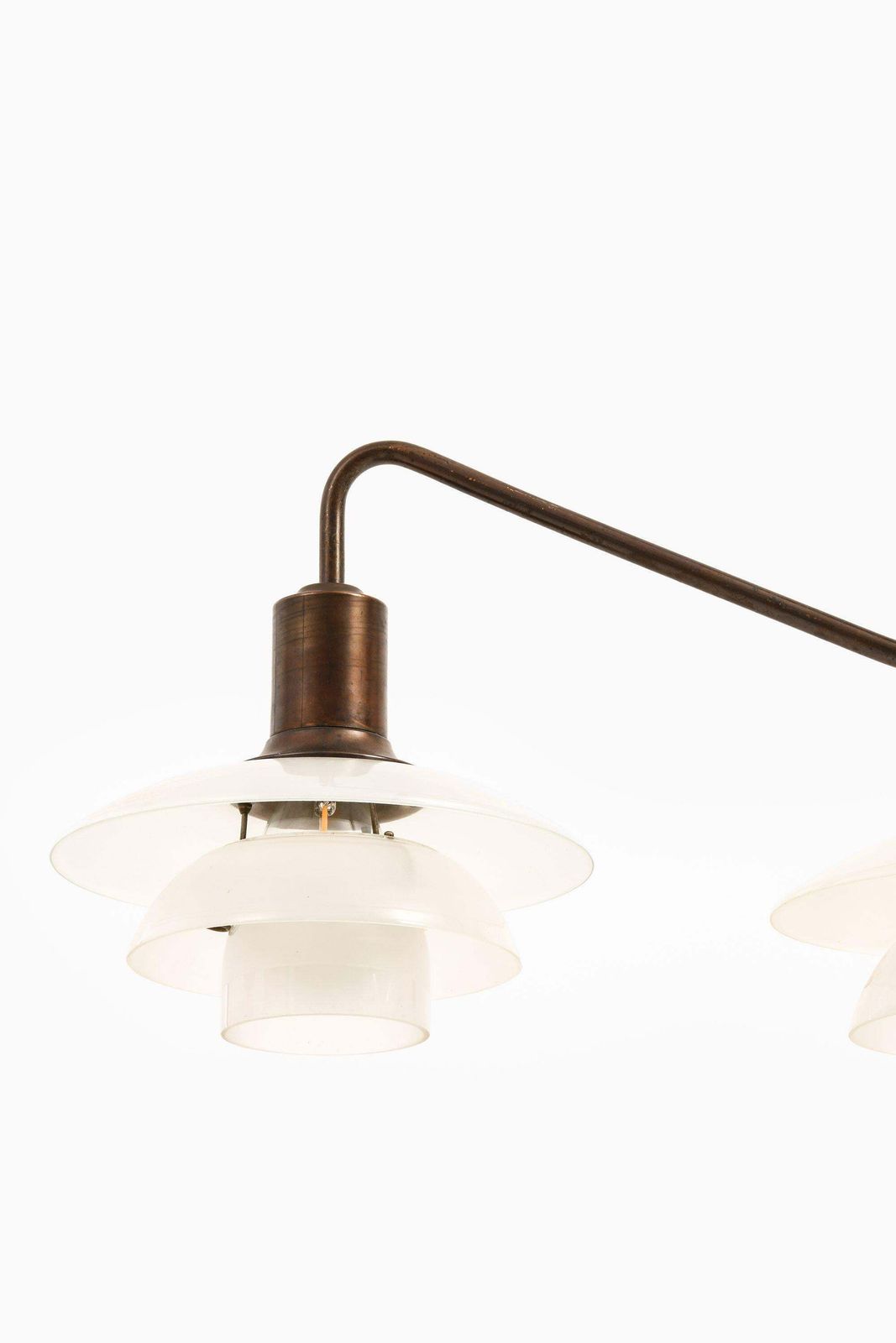 Ceiling Lamp In Browned Brass Frame, Glass Shades By Poul Henningsen, 1931 1937 photo 21233.0