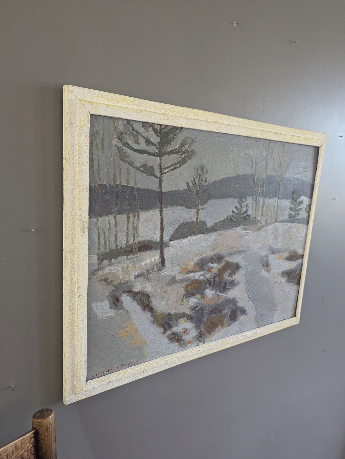 Quiet Season, Oil Painting, Mid 20th Century photo Art