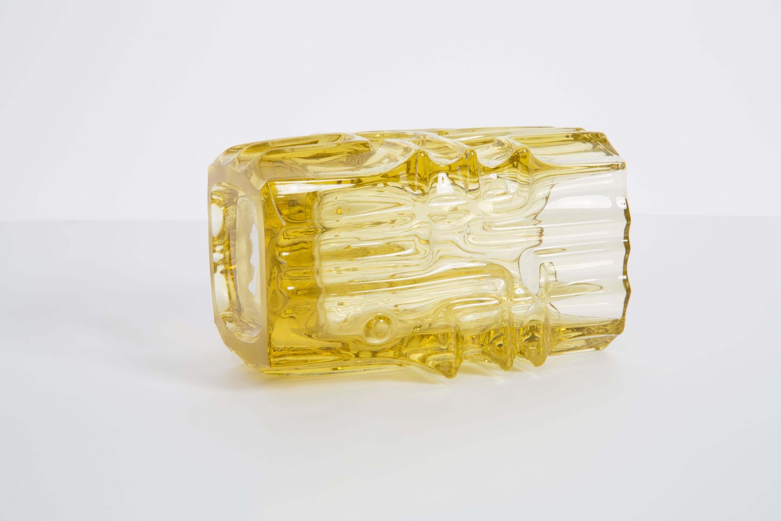 Yellow Vase By Vladislav Urban For Sklo Union, 20th Century, Europe, 1960s photo vinterior