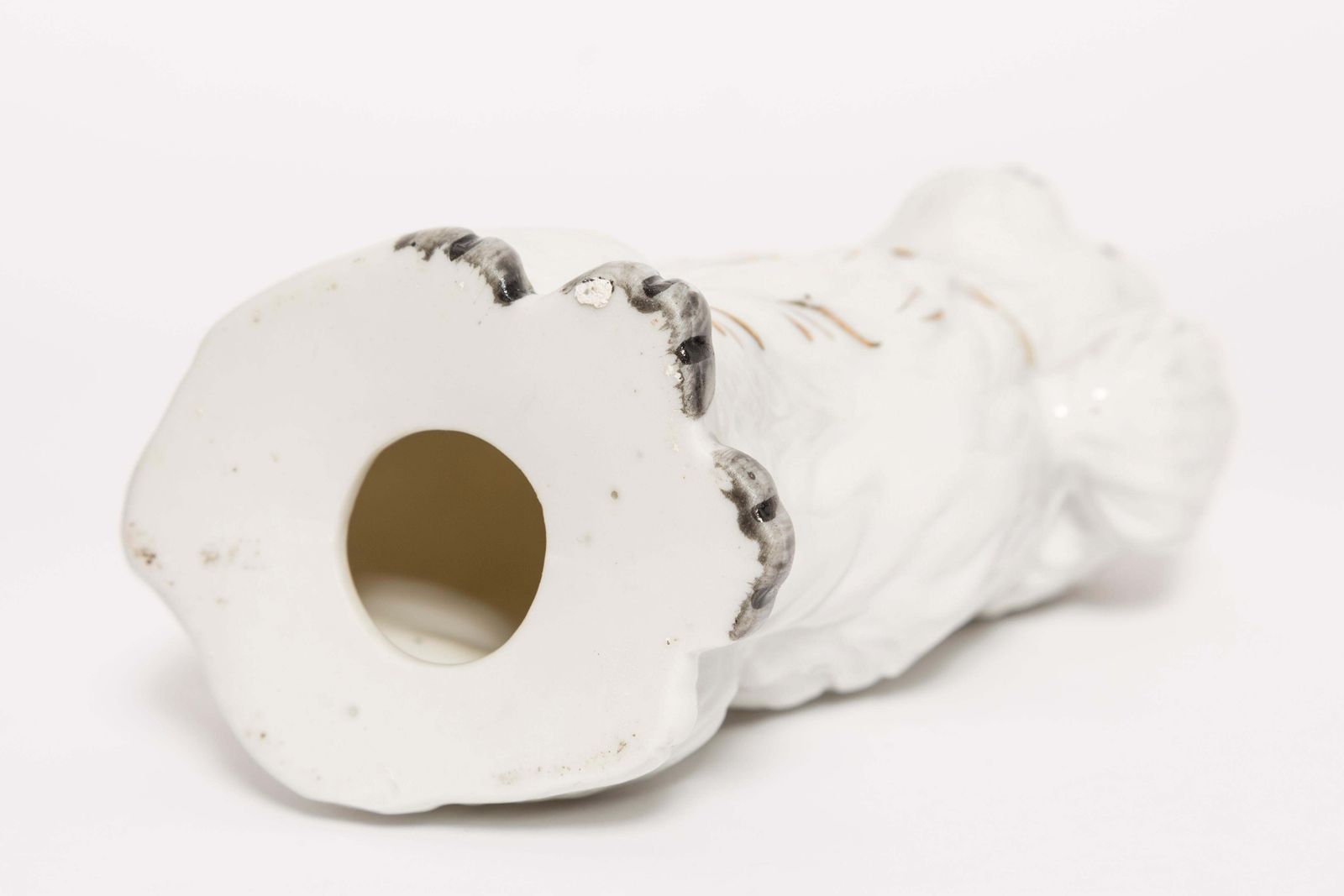 photo for sale Mid Century Small White Spaniel Dog Sculpture, Italy, 1960s