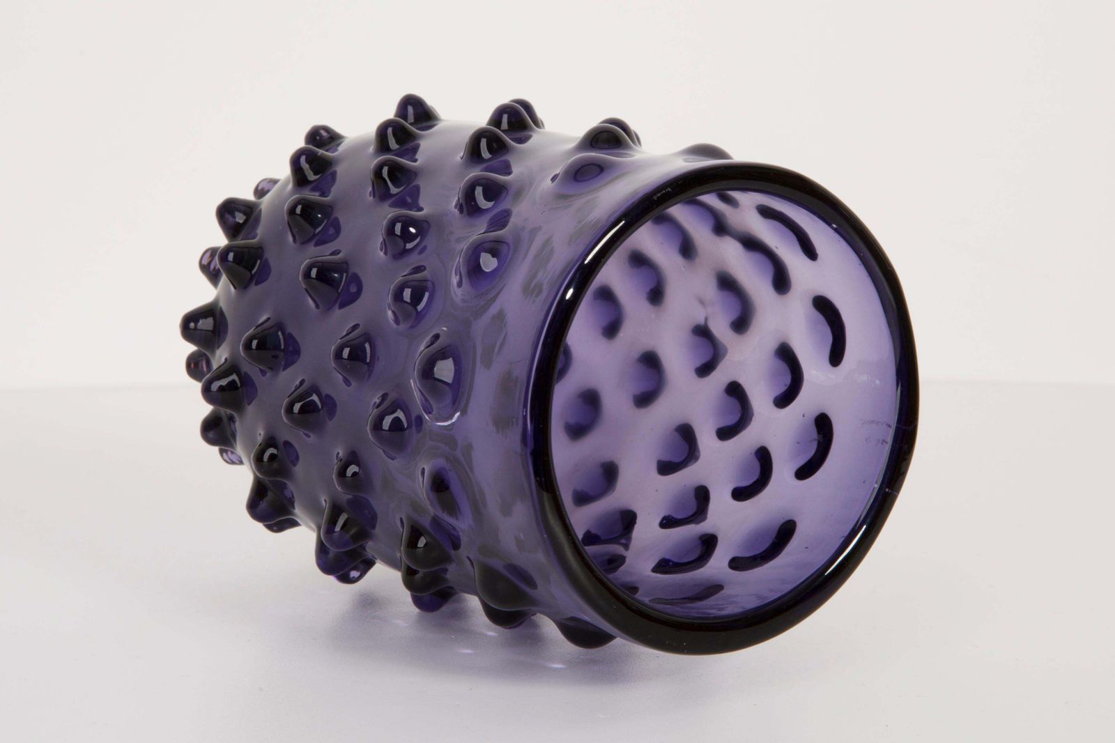 Violet Purple Glass Vase, 20th Century, Italy, 1960s photo Home Decor
