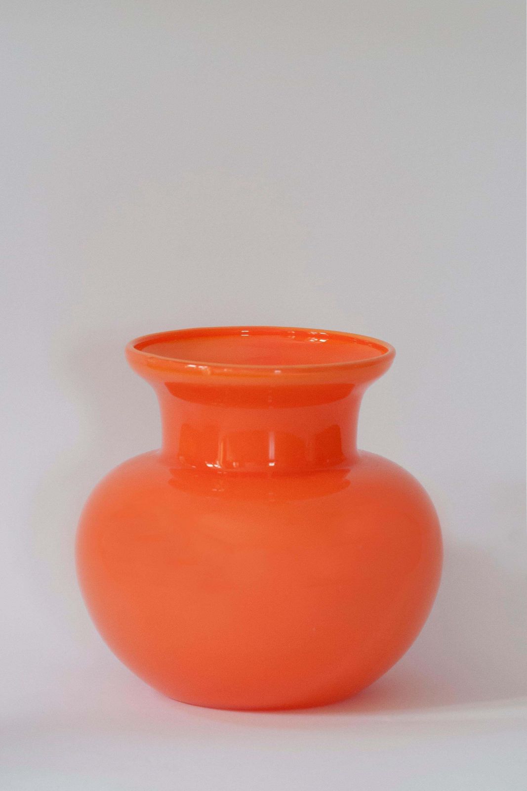 Vintage Orange Small Vase, 20th Century, Europe, 1960s photo vinterior