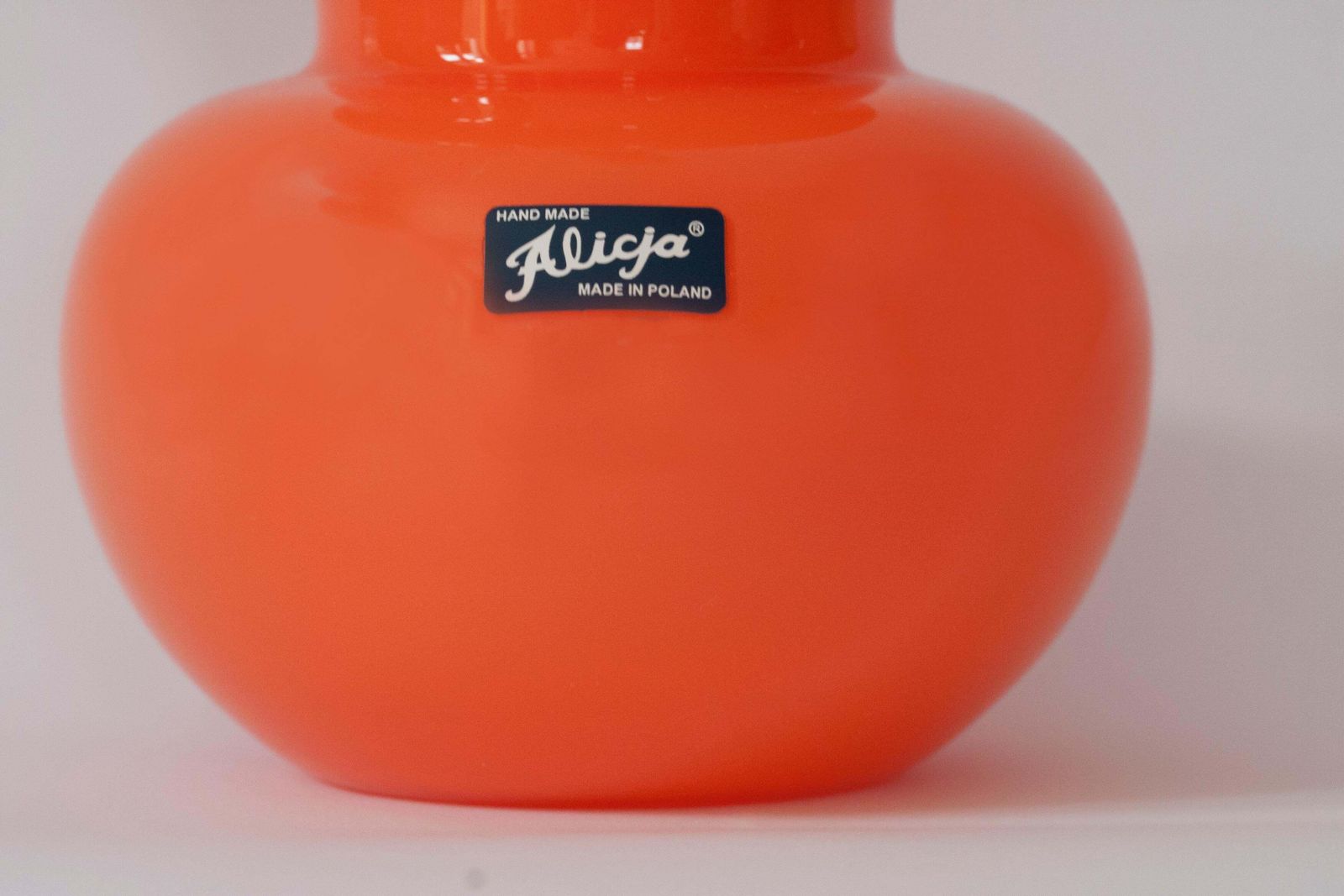 photo furniture Vintage Orange Small Vase, 20th Century, Europe, 1960s