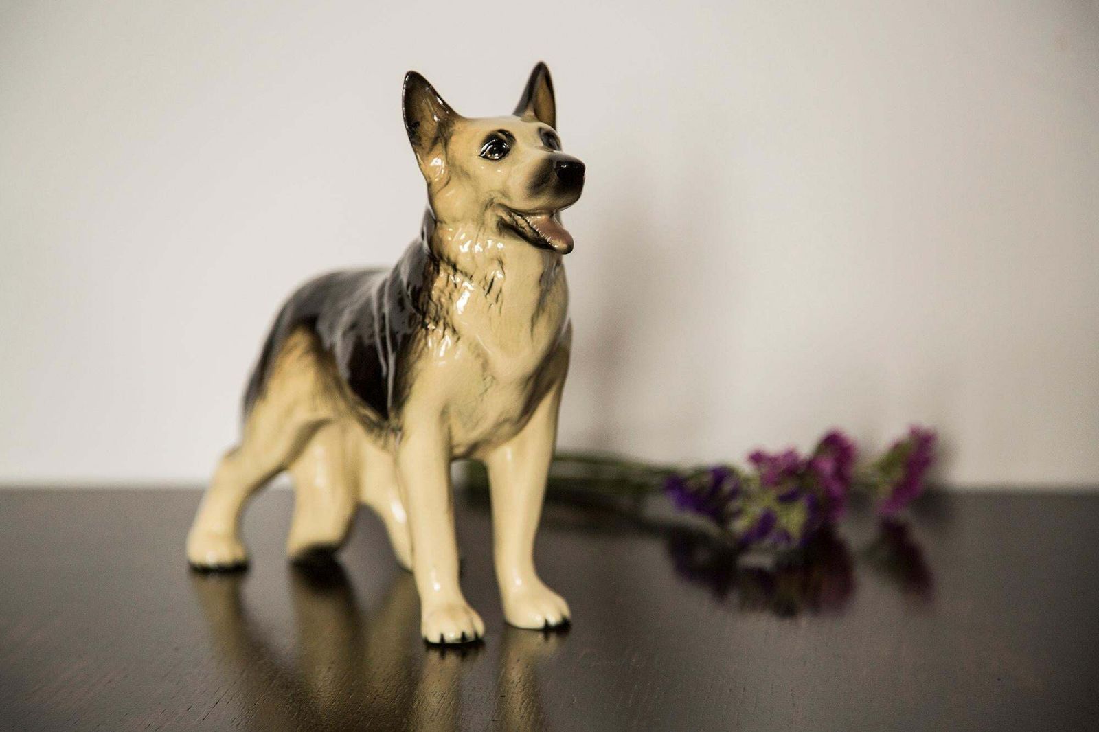 Midcentury German Shepherd Ceramic Dog Sculpture, Europe, 1960s photo furniture