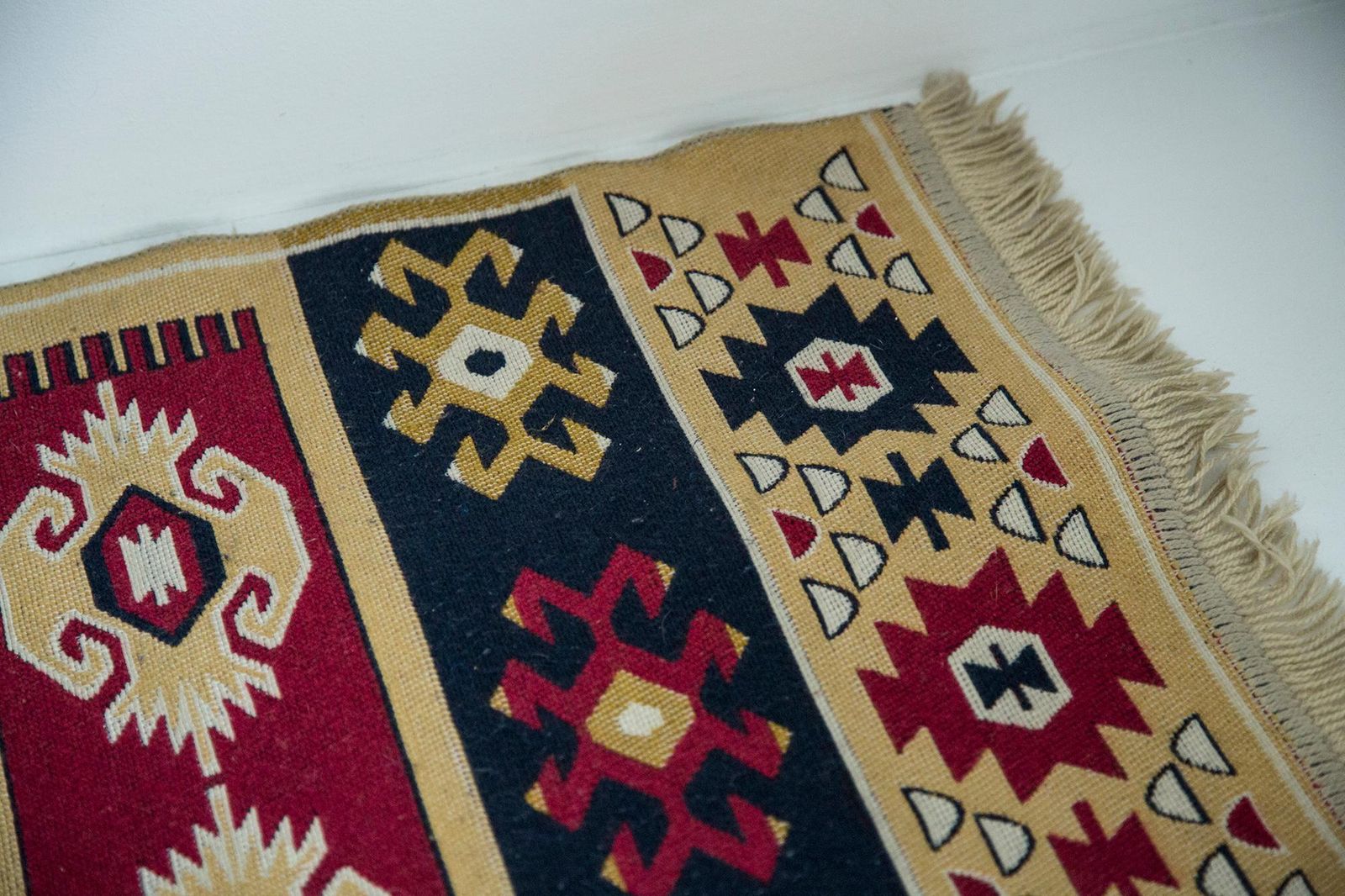 Midcentury Boho Style Wool Carpet, 1960s photo 595.0