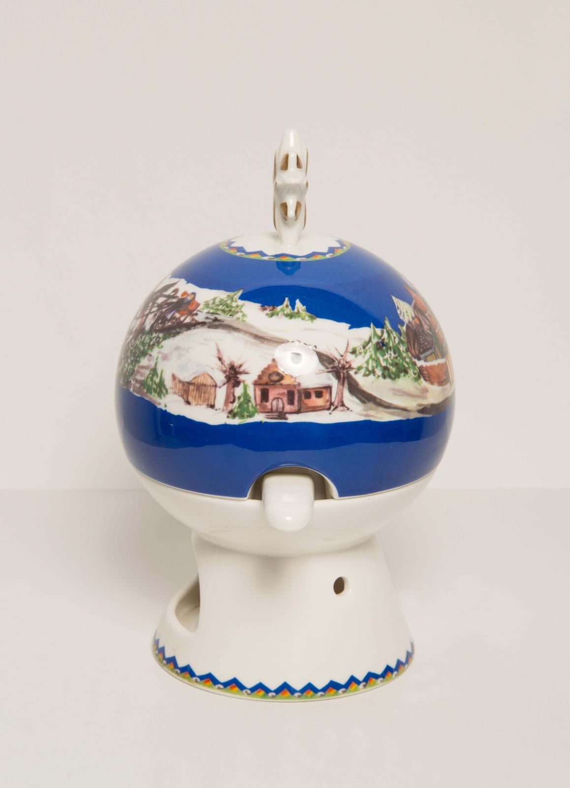 Villeroy & Boch Santa's Apple Baker Porcelain Winter Horses Apple Toaster photo vintage