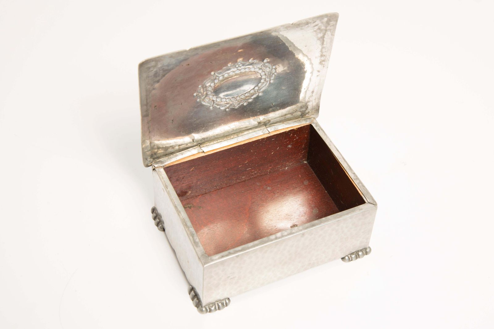 Mid Century Silver Casket, Cigarette Case, Or Jewelry Box, Italy, 1960s photo buy