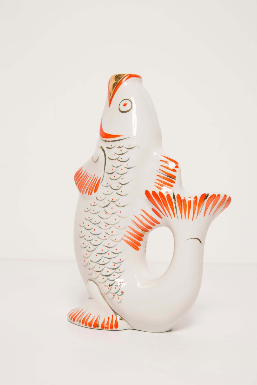 photo for sale White Fish Glass Decanter Or Vase, 20th Century, Europe, 1960s