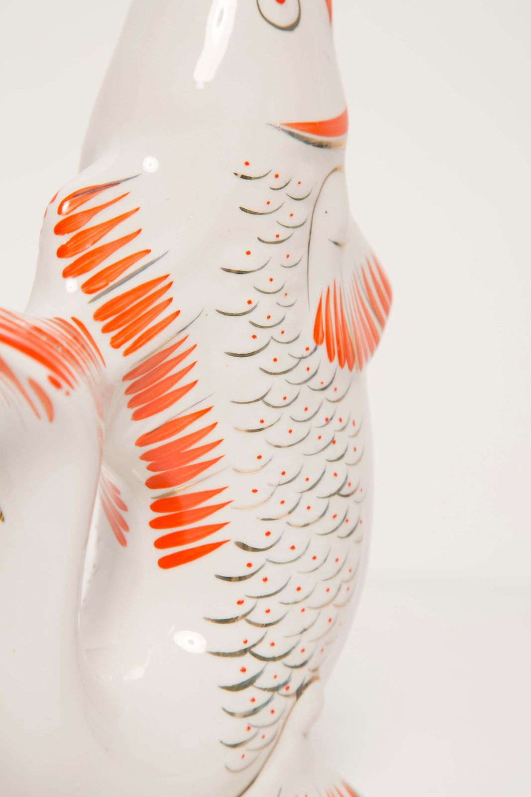 photo vinterior White Fish Glass Decanter Or Vase, 20th Century, Europe, 1960s