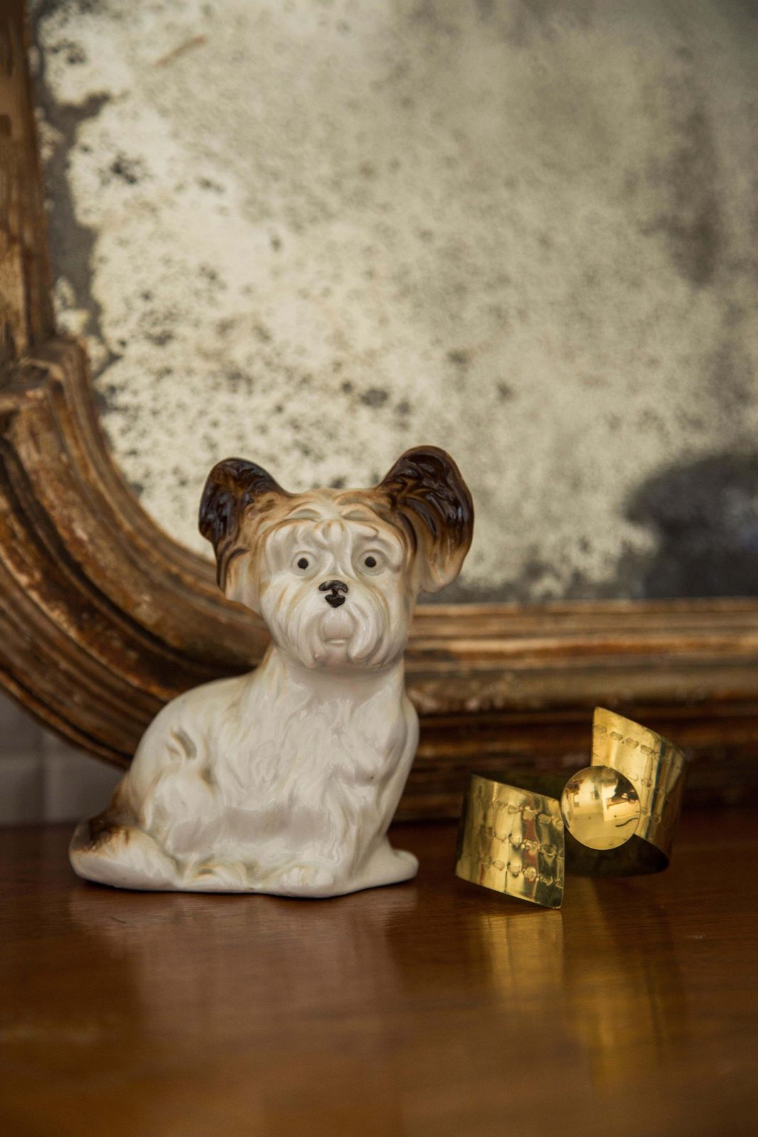 Midcentury Small White Terrier Dog Sculpture, Italy, 1960s photo furniture