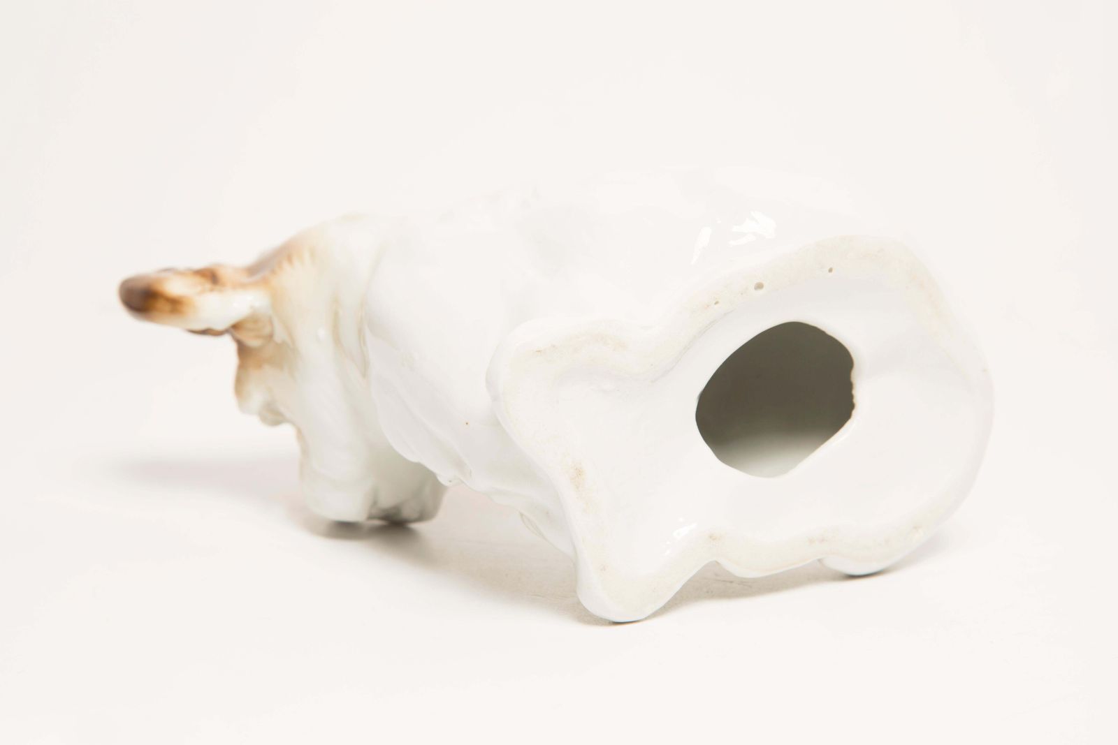 Art Midcentury Small White Terrier Dog Sculpture, Italy, 1960s photo