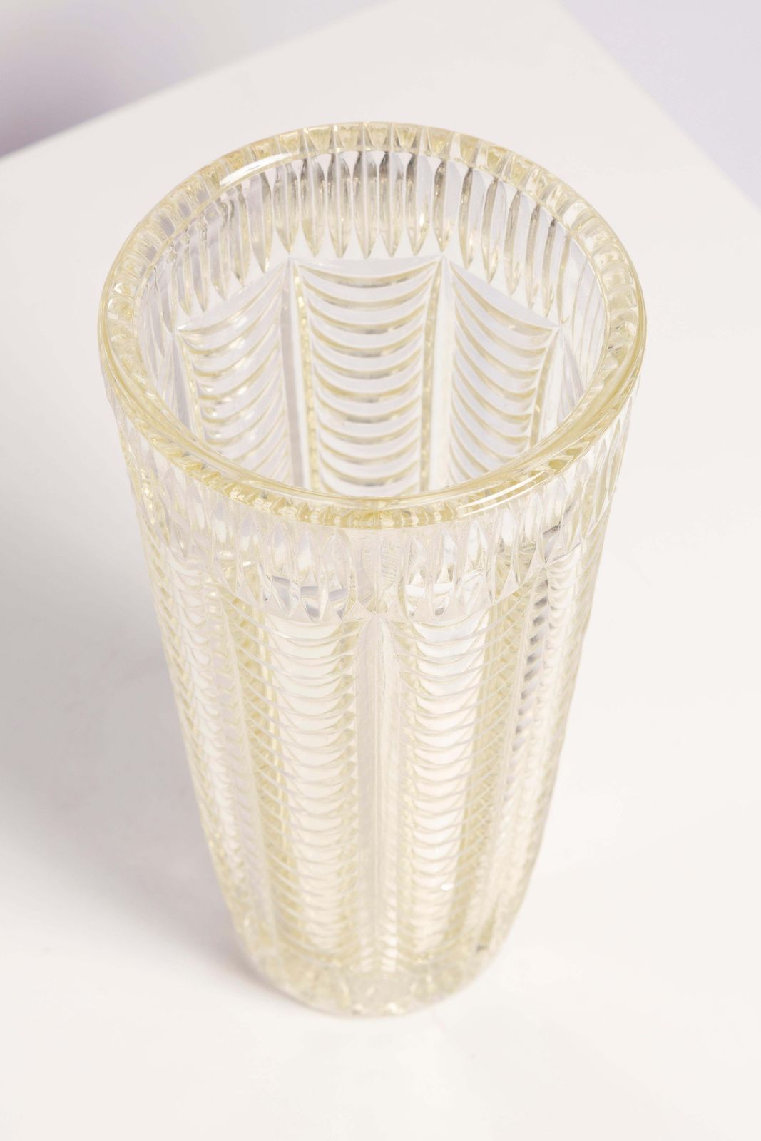 Mid Century Crystal Transparent Vase, Italy, 1960s photo Home Decor