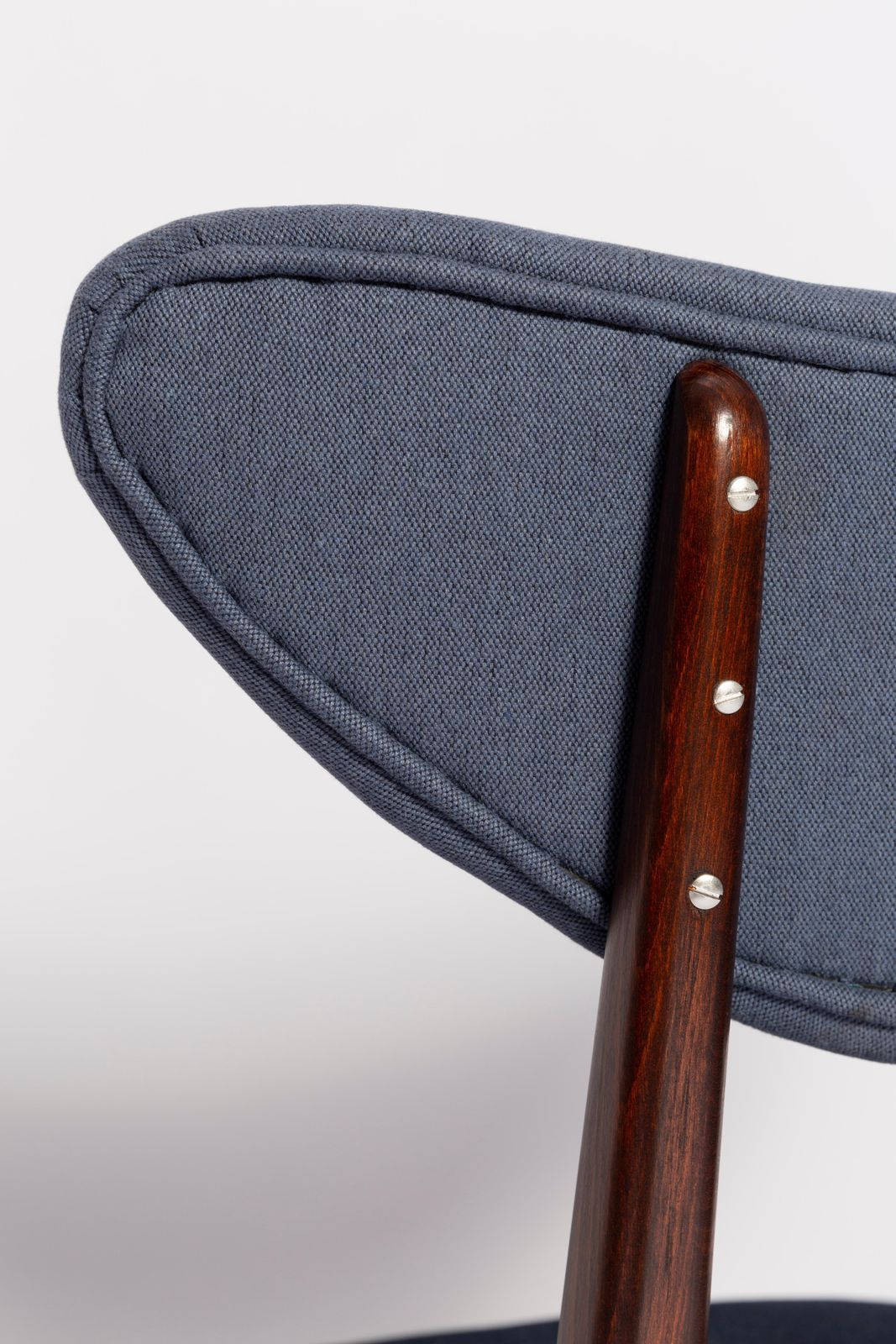 photo furniture Midcentury Medium And Dark Blue Denim Heart Chair, Europe, 1960s