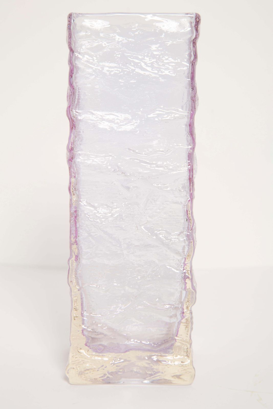 Mid Century Vintage Ice Transparent Vase, Italy, 1960s photo vinterior