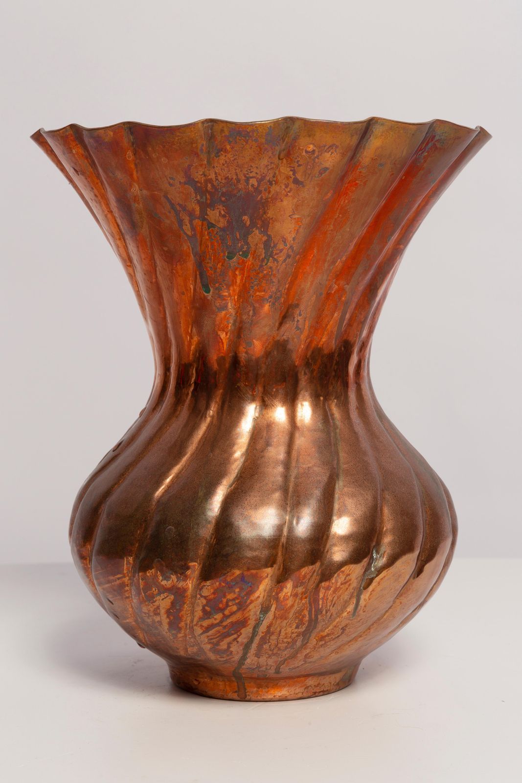 Mid Century Old Brass Vase, Italy, 1960s photo 60.0
