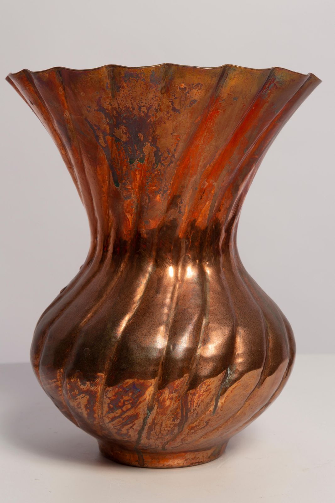 photo furniture Mid Century Old Brass Vase, Italy, 1960s