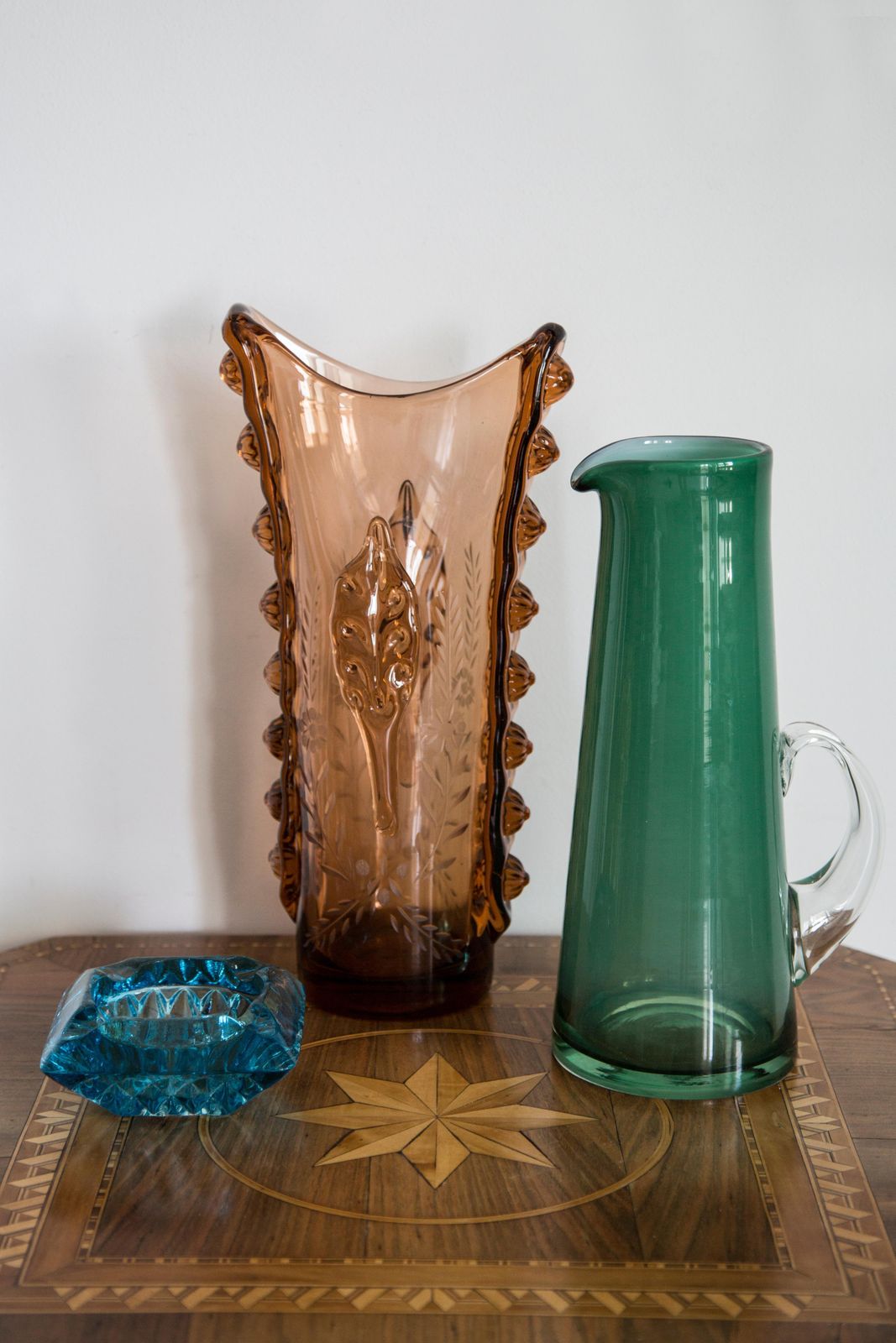 Mid Century Vintage Artistiek Glazen Grote Groene Vaas, Pot, Tarnowiec, Europa, Jaren 1970 photo Woonaccessoires