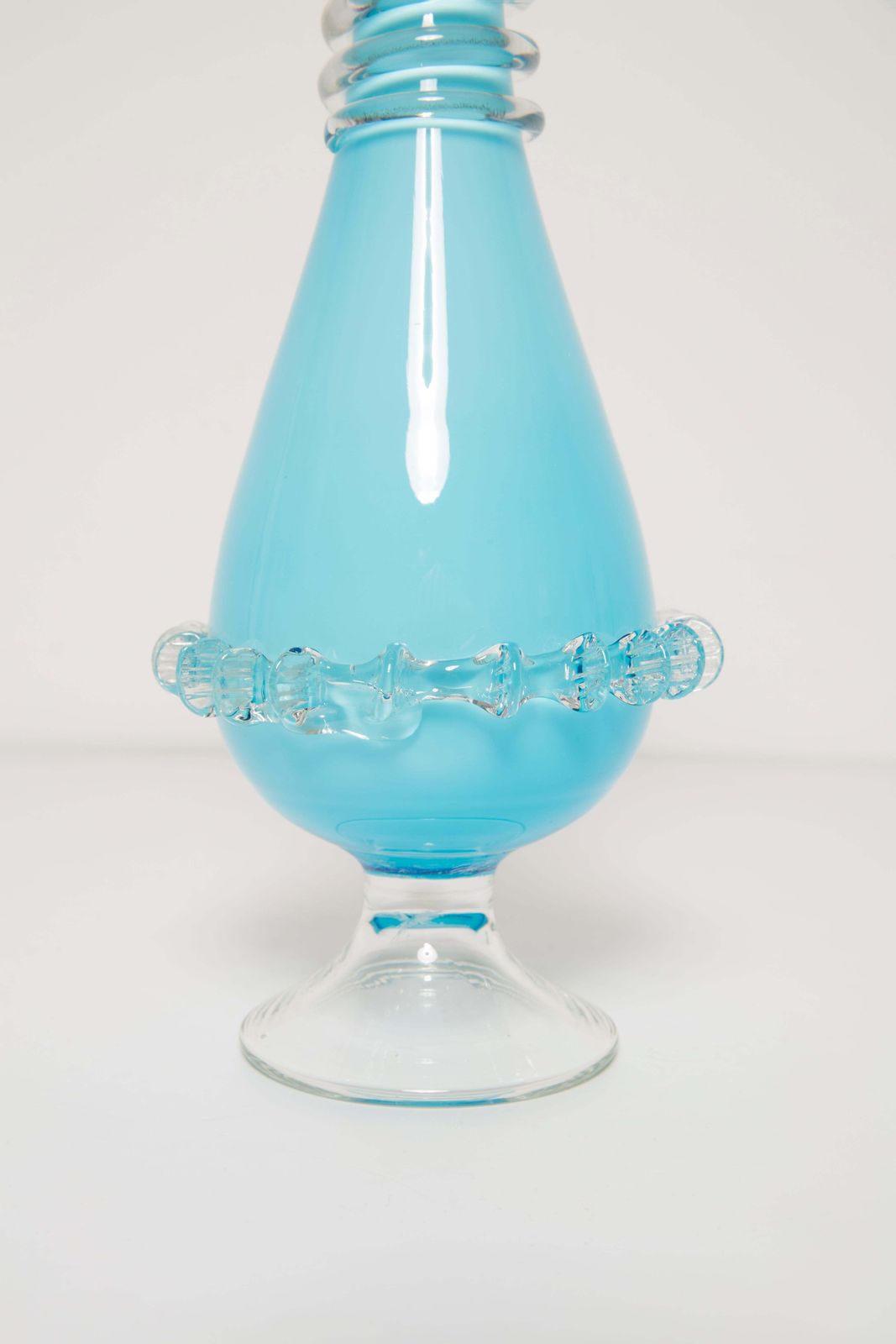 photo furniture Medium Mid Century Baby Blue Vase With Frill, Europe, 1960s