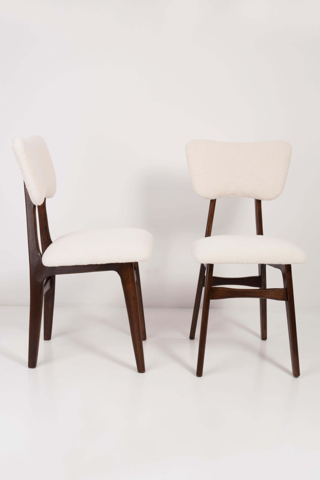 510.0 20th Century Light Crème Boucle Chair, 1960s photo