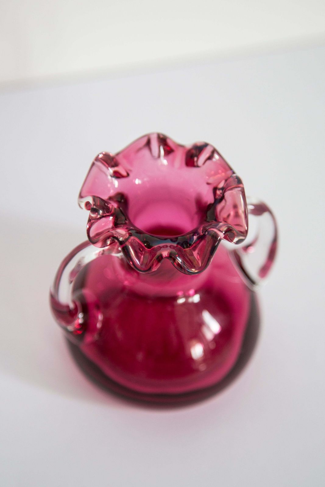 Mid Century Mini Small Pink Vase With Frill, Europe, 1960s photo vintage