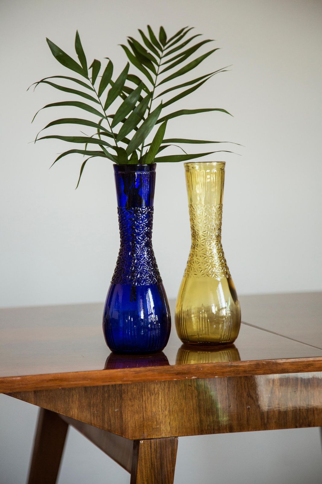 Midcentury Vintage Yellow Medium Glass Vase, Europe, 1960s photo for sale