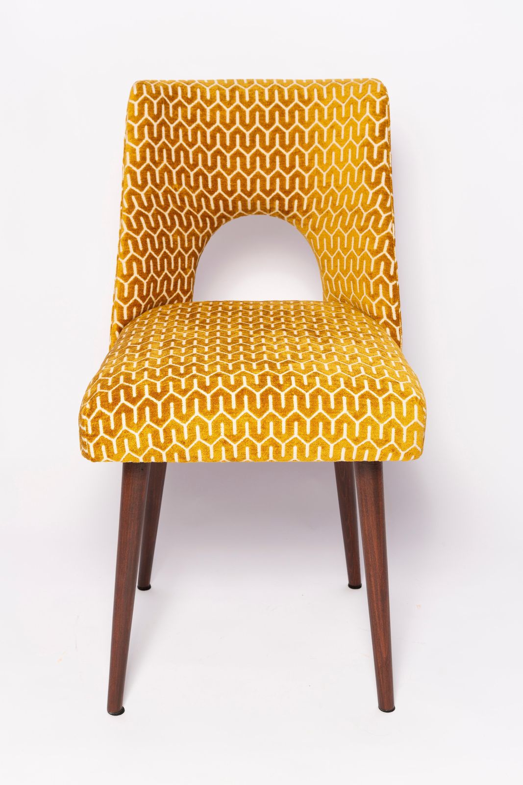 Mid Century Yellow Mustard 'Shell' Chair, Europe, 1960s photo vintage