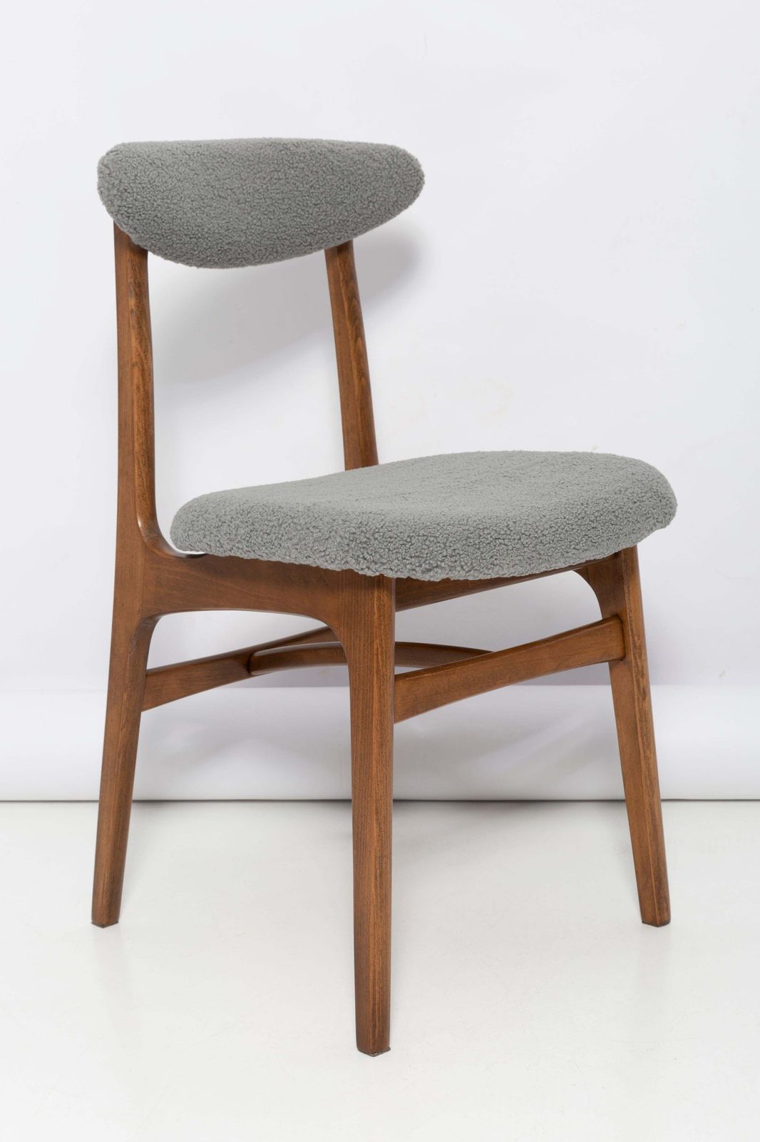 Mid Century Gray Boucle Chair Designed By Rajmund Halas, Poland, 1960s photo furniture