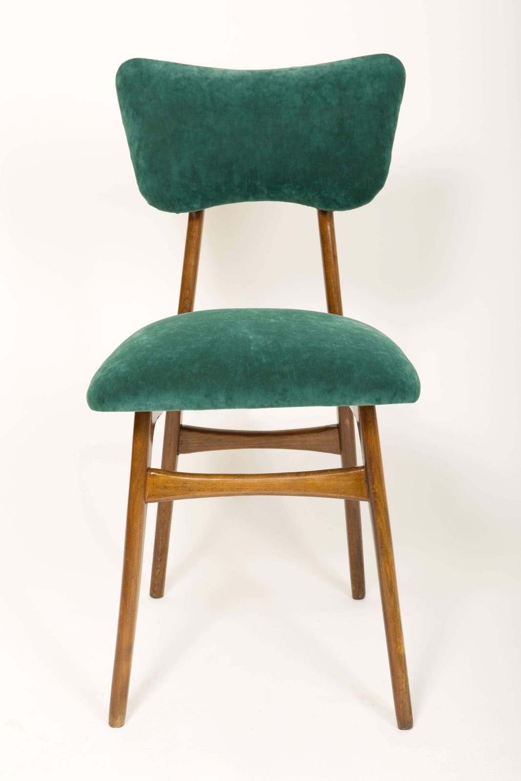 20e Eeuwse Donkergroene Fluwelen Stoel, Ca. Jaren 1960 photo for sale