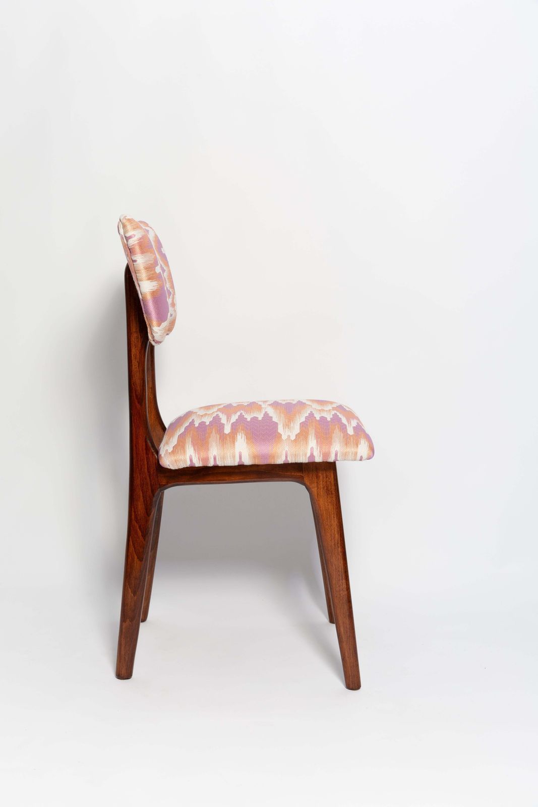 Mid Century Butterfly Chair, Pink Fandango Jacquard, Dark Wood, Europe, 1960s photo vinterior
