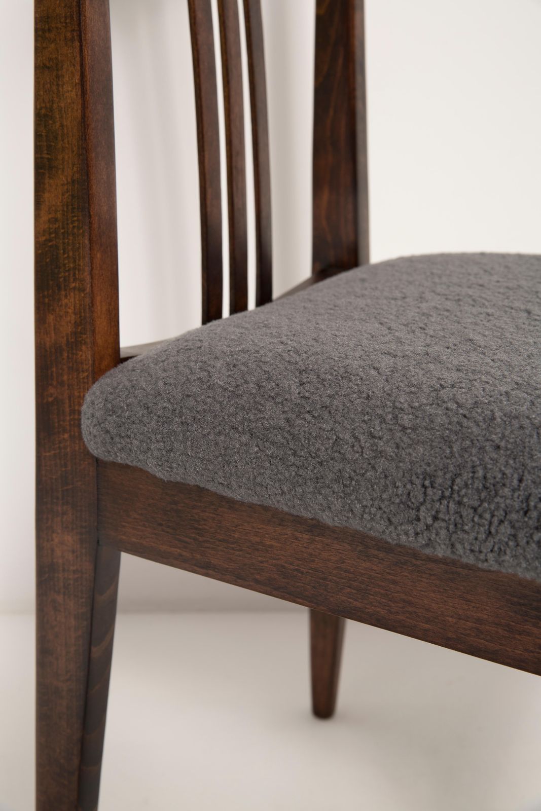 Mid Century Modern Gray Boucle Chair, Designed By M. Zielinski, Europe, 1960s photo Furniture